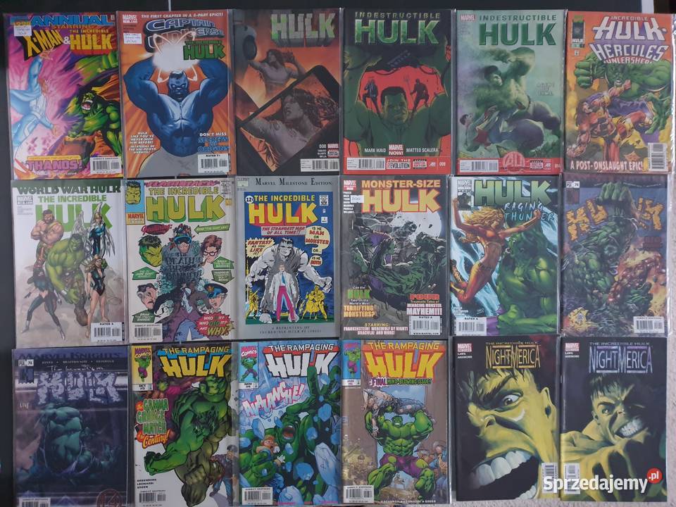Hulk zestaw 103 oryginalnych komiksów Marvel USA Gdynia sprzedam