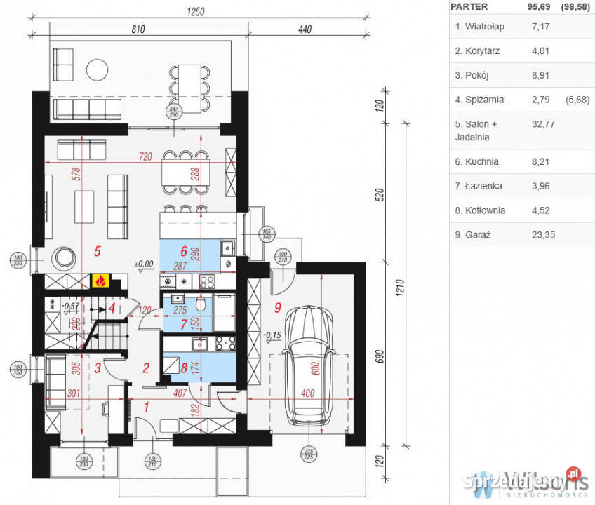 Dom wolnostojący 275m2 Wiązowna 539m2