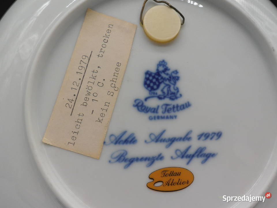 Porcelanowy Talerz Kolekcjonerski Royal Tettau Raszków