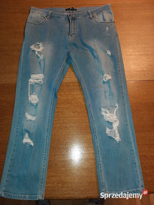 Spodnie denim z rozdarciami Wrocław sprzedam