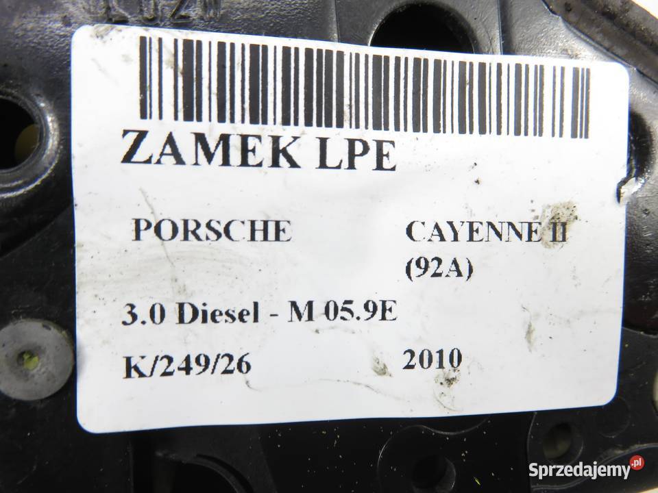ZAMEK LEWY PRZEDNI PORSCHE CAYENNE II 92A Zamki, wkładki i kluczyki Zamki, wkładki i kluczyki sprzedam