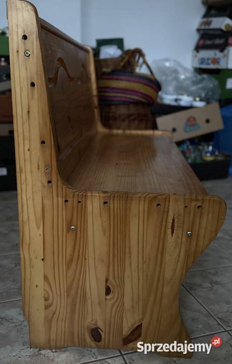 Lawa drewniana z podnoszonym siedziskiem 116cm Ławki