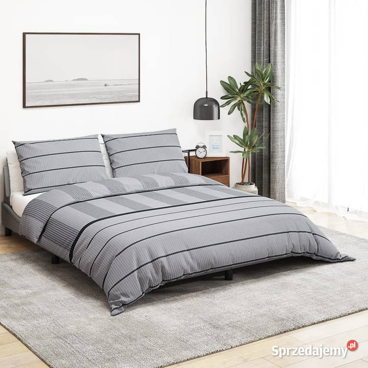 Zestaw pościeli szary 225x220 bawełna WM136445 mazowieckie Warszawa