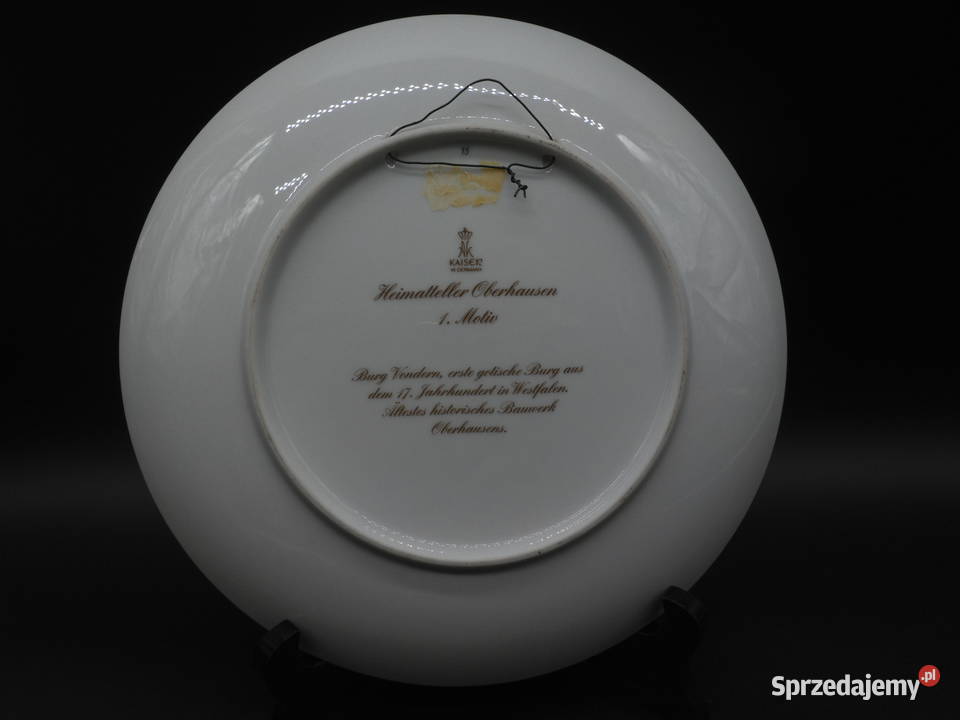 Kolekcjonerski talerz Kaiser przedstawiający Porcelana i szkło Raszków sprzedam