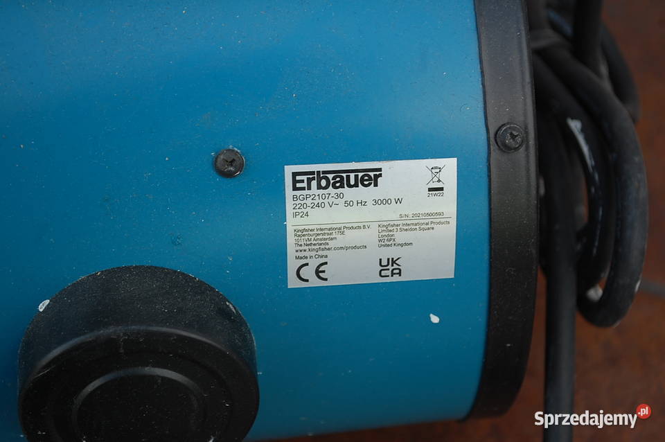 Nagrzewnica elektryczna Erbauer 3000 W Nagrzewnice Dąbrowa Górnicza
