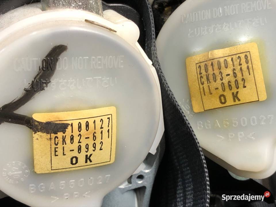 KOKPIT PODUSZKI PASY KOMPLET MAZDA 2 DE