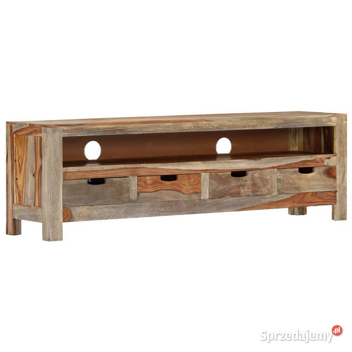Szafka pod TV z litego drewna sheesham 130 x 30 Meble Warszawa