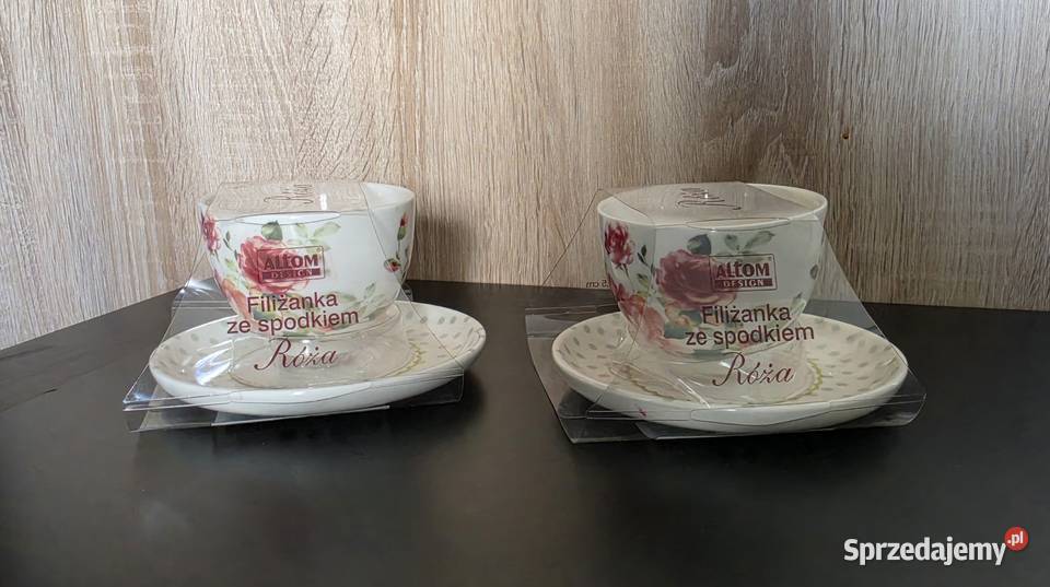 Filiżanka ze spodkiem Róża Altom Design 2 sztuki Poznań