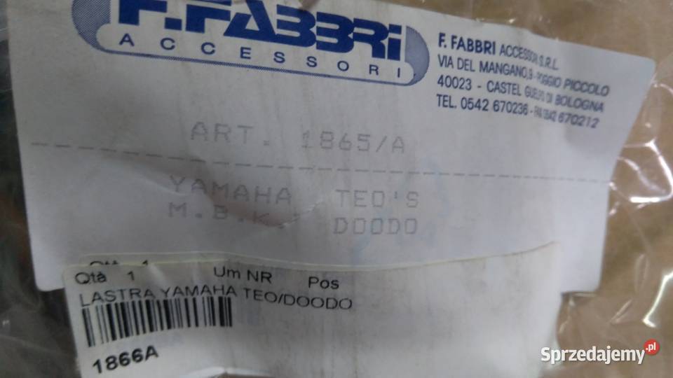 NOWA SZYBA OWIEWKA OSŁONA FABBRI MADE IN ITALY