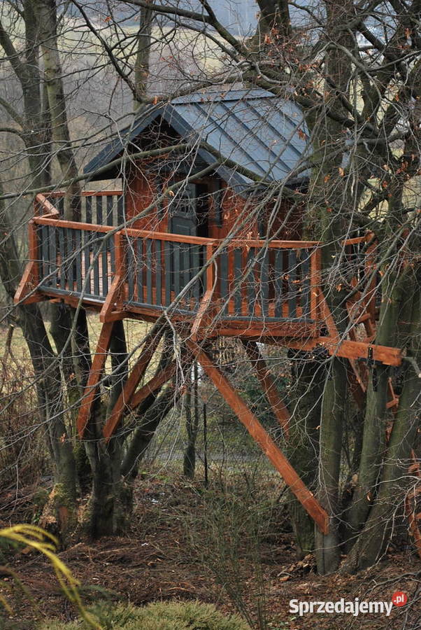 Domek na drzewie domek dzieci drewniany domek Przemyśl