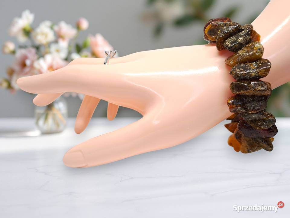 Bransoletka BURSZTYN bałtycki bryłki cytryna Bransoletki Warszawa