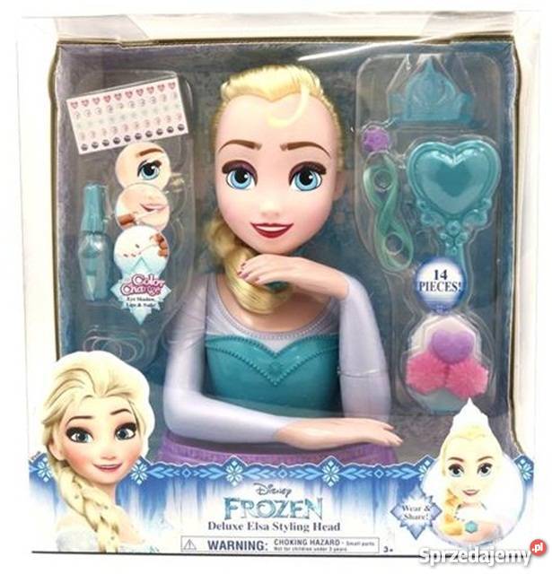 Frozen Kraina Lodu Deluxe głowa do czesania i Plastik