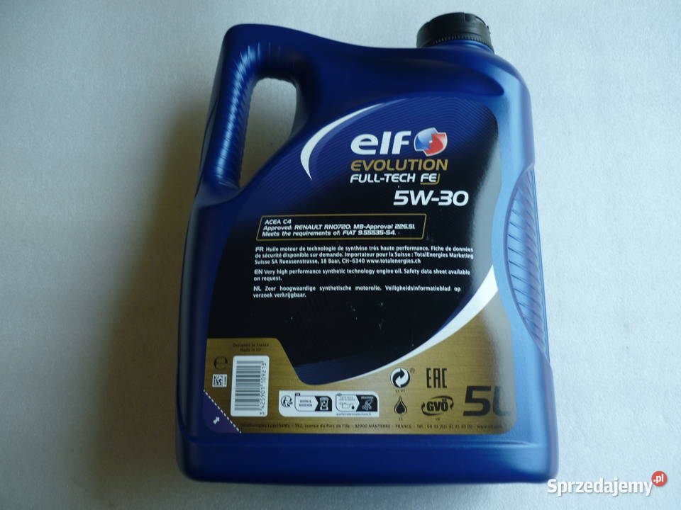 Olej ELF EVOLUTION FULL TECH FE 5W30 5L Norma Poznań sprzedam