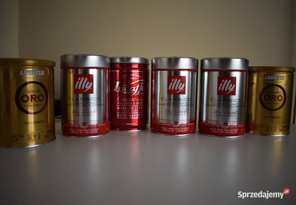 Metalowe puszki kawach illy Lavazza Lucaffe Chełmno sprzedam
