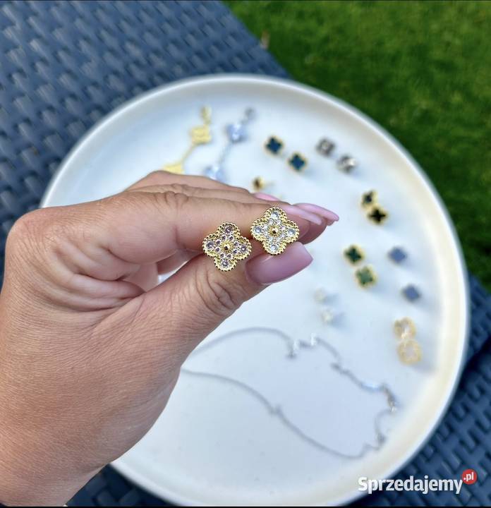 Kolczyki na sty l van Cleef arpels koniczyny kujawsko-pomorskie Bydgoszcz