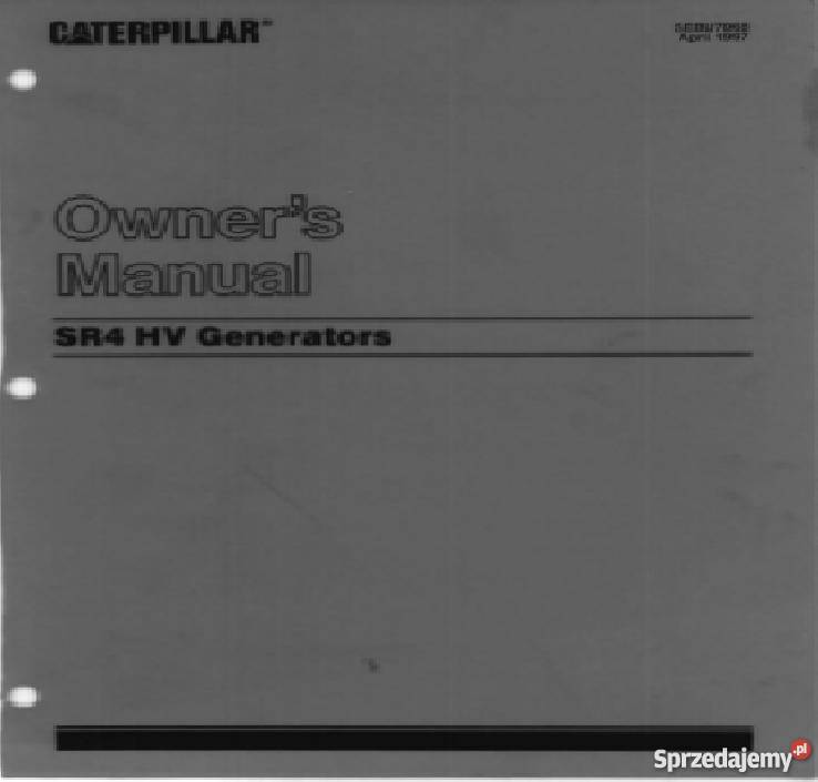 CAT silnik Sr4 Hv SR4B instrukcja obsługi Pozostałe świętokrzyskie