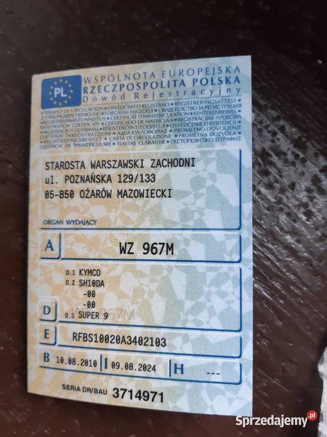 Skuter Kymco super 9 l nieuszkodzony Warszawa
