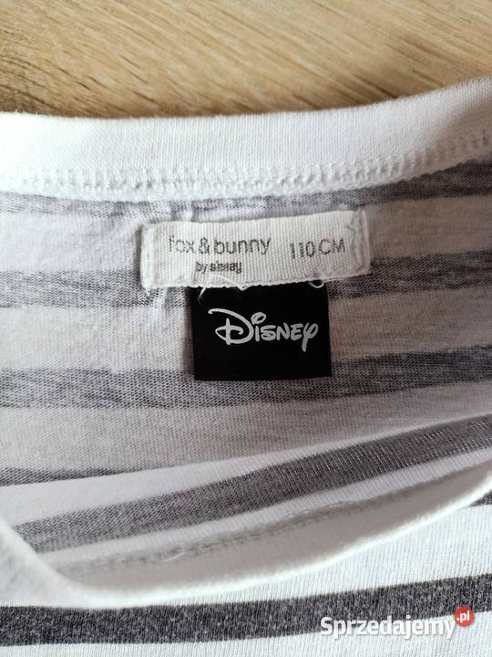 Tshirt koszulka dziewczęca biała w paski 110 Płock