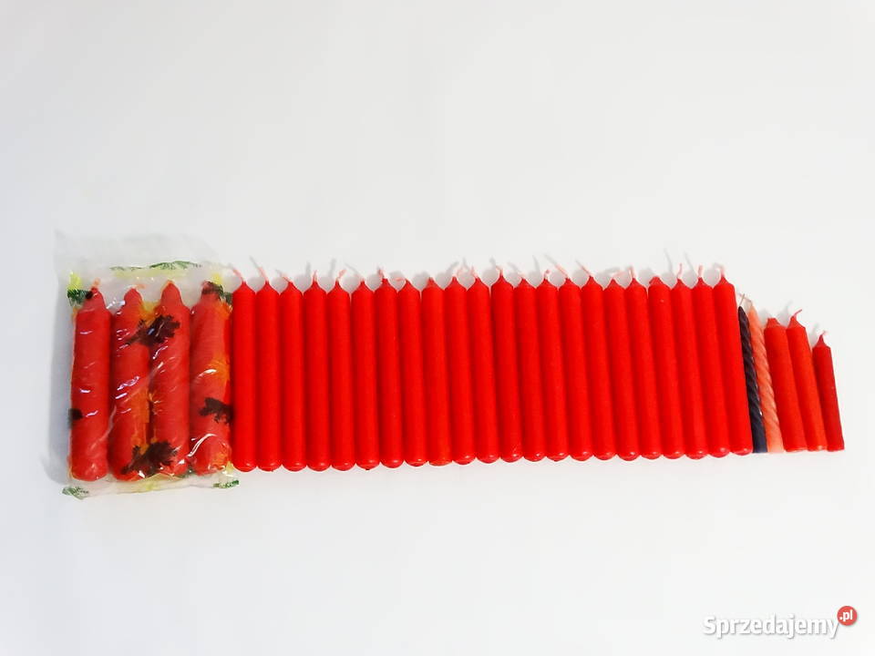 Zestaw czerwonych świec dekoracyjne nowe 31 Biłgoraj