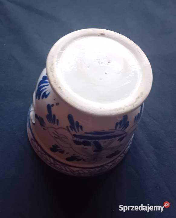 Ręcznie malowana osłonka doniczki Delft Nie wielkopolskie Koźminek