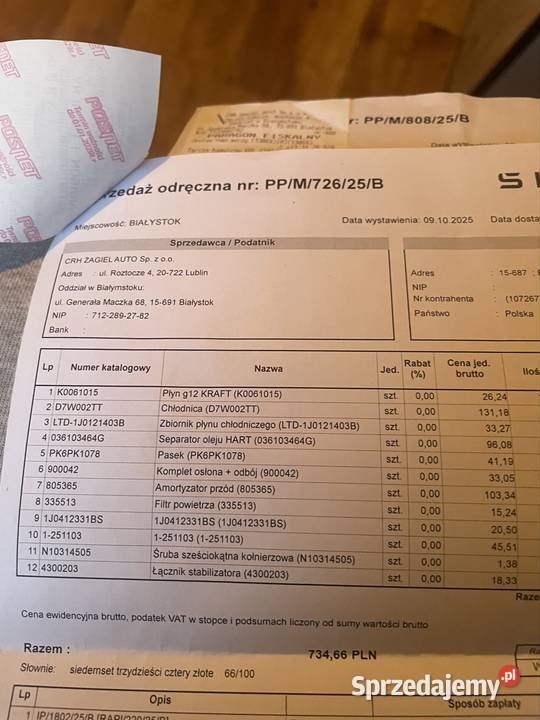 Golf 4 14 benzyna opłaty długie 1400cm3 Siemiatycze