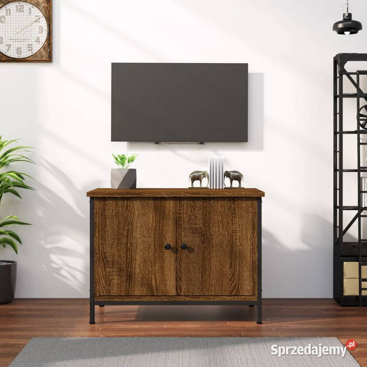 Szafka TV z drzwiczkami brązowy dąb 60x35x45 Warszawa