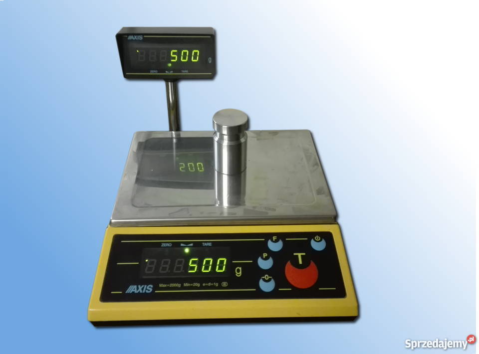 Elektroniczna waga 2000g Axis legalizacja Nowa Wieś
