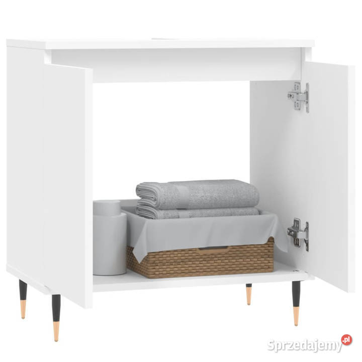 Szafka łazienkowa biała 58x33x60 materiał Warszawa