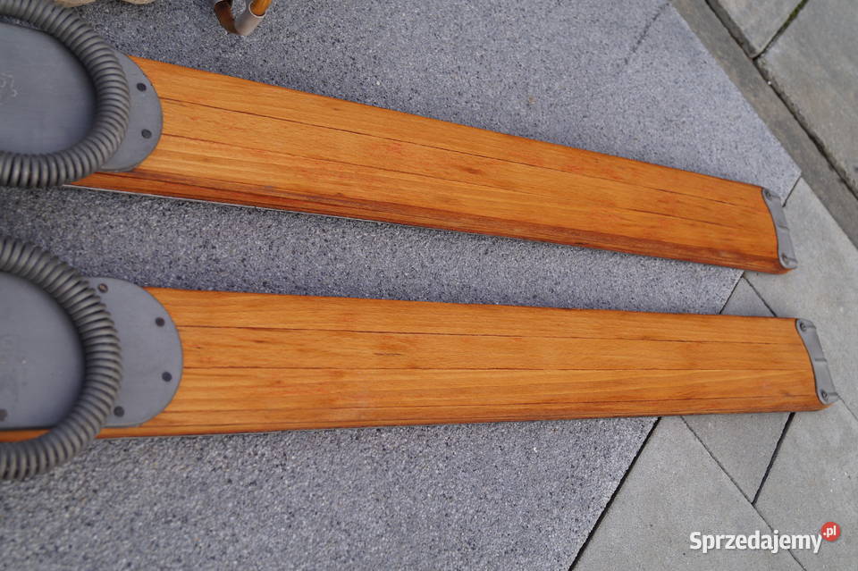 Stare narty drewniane 180 kijki