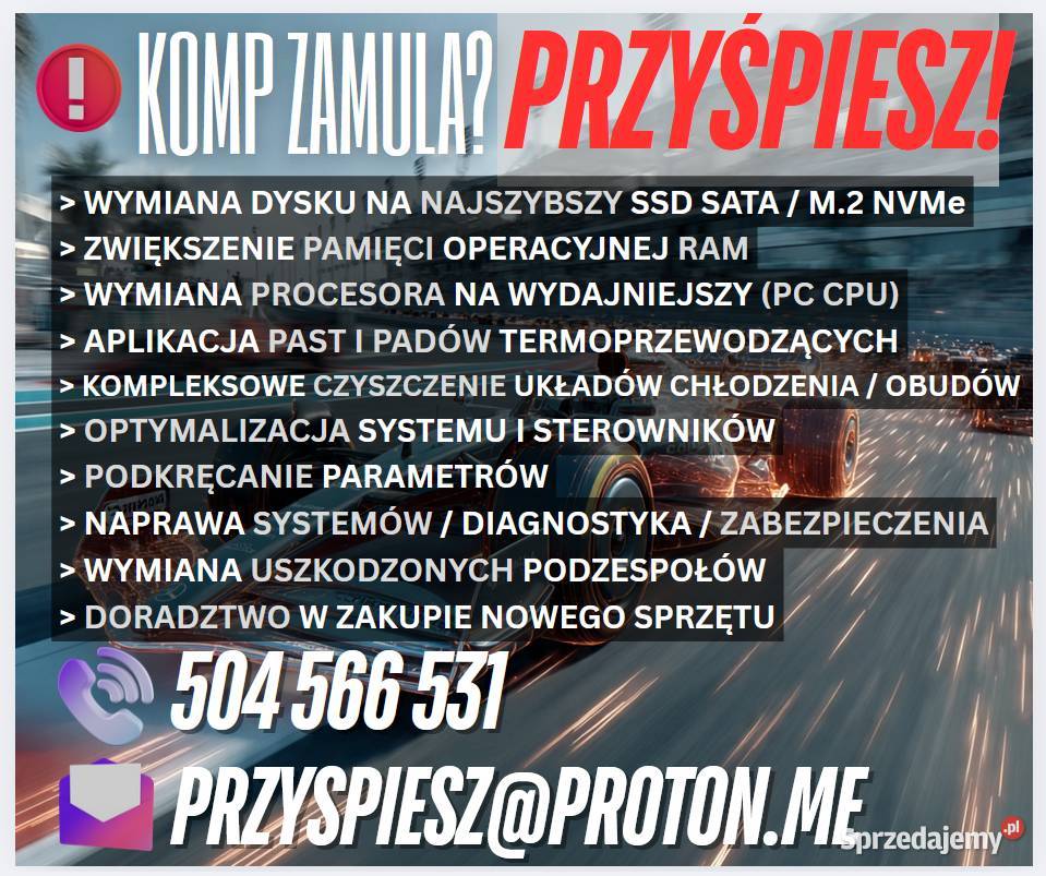 Komp zamula PRZYŚPIESZ Modernizacja konserwacja podkarpackie Przemyśl