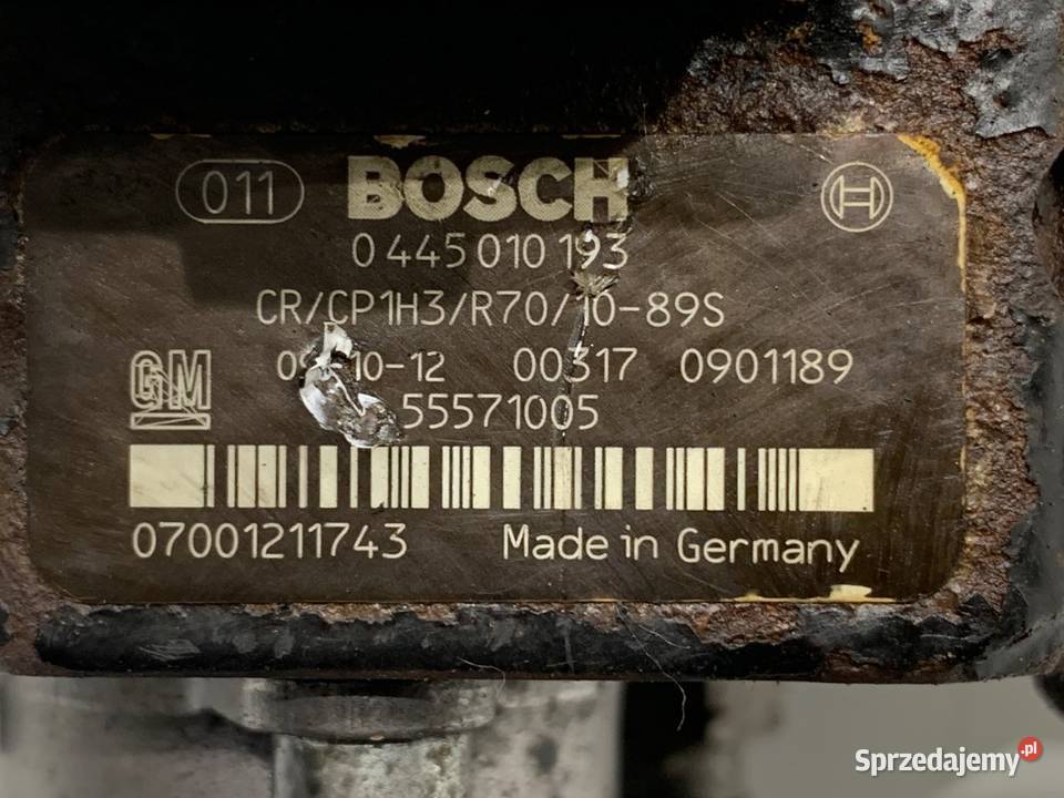 POMPA WYSOKIEGO CIŚNIENIA OPEL INSIGNIA A osobowe Pompy wody