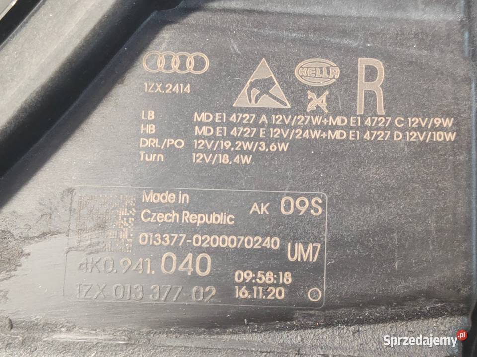 Lampa Prawy Przód Full Led Audi A6 C8 4K Pleszew