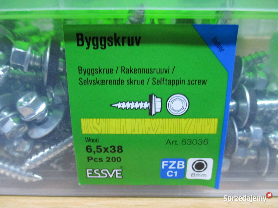 Essve wkręt budowalny z gwintem A z podkładką