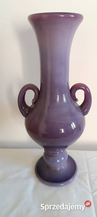 Wazon amfora Zofia Pasek KIS Kraków fiolet PRL