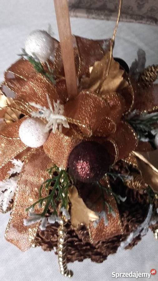 kula świąteczna bożonarodzeniowa z szyszek Bielsko-Biała