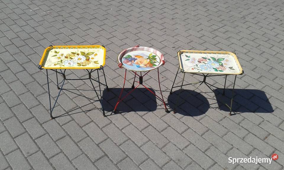 Stolik składany stojak taca PRL design lata 60 pomorskie Gdynia sprzedam