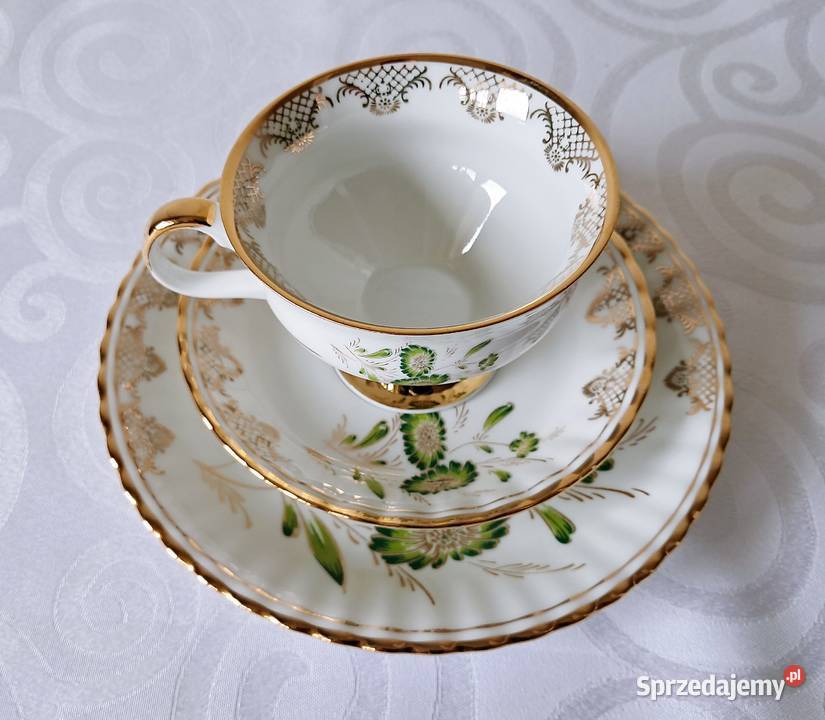 Trio porcelanowe Chodzież 160 ml filiżanka Porcelana i szkło