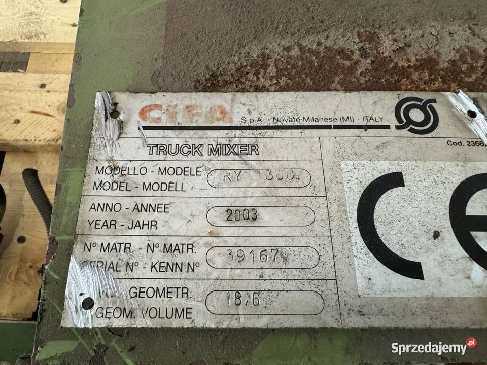 Wał Napędowy Cifa Sterowanie Mixer Truck