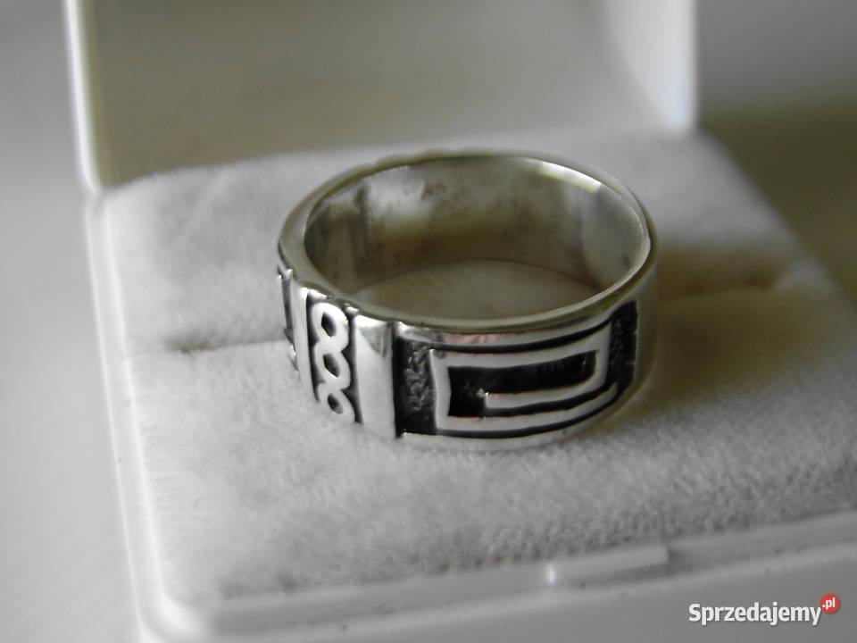 Nietuzinkowy stary pierścionekobrączka srebro Warszawa