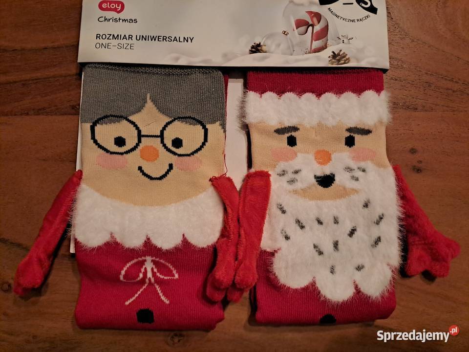 Skarpetki świąteczne na magnes trzymające się mazowieckie Warszawa