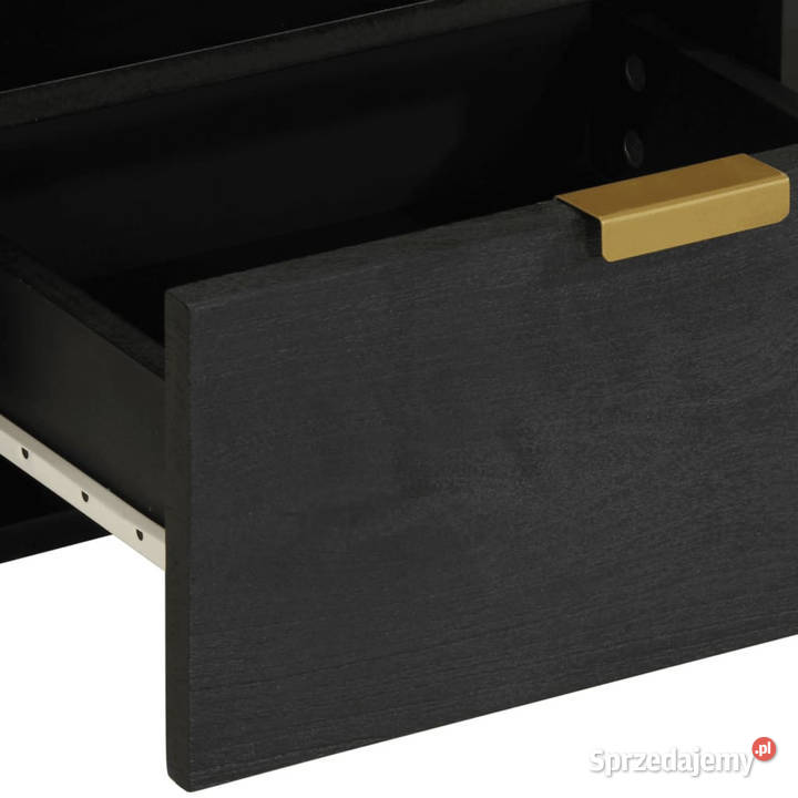 Szafka nocna czarna 40x33x46 materiał Nocne Warszawa