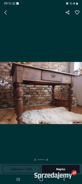 Stary stół antyk przedwojenny retro vintage Gdańsk