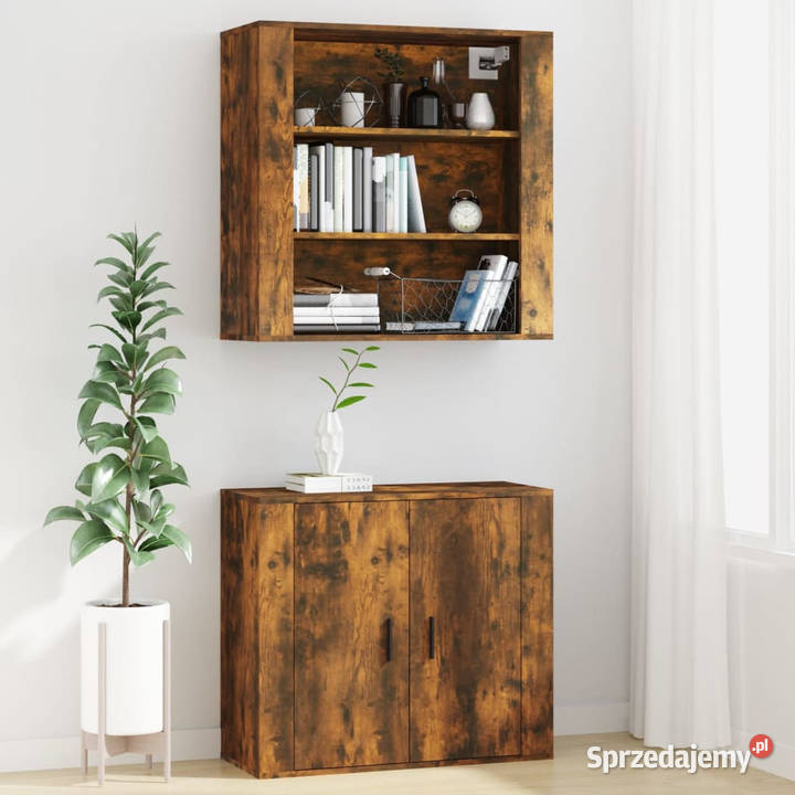 Szafka ścienna przydymiony dąb 80x33x80 WM816597 Warszawa sprzedam
