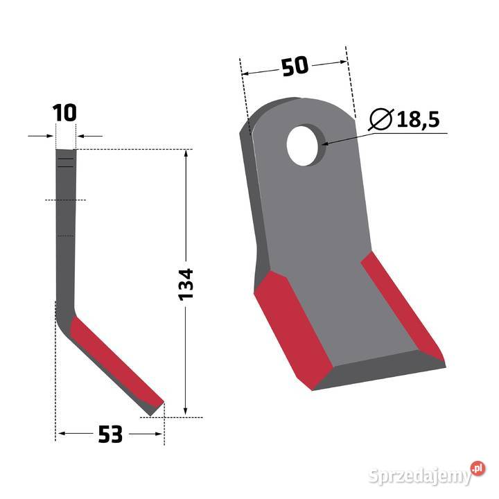 Zestaw noży OMA18Z3 zamiast bijaka RM418 do Do kosiarek Chmielniki