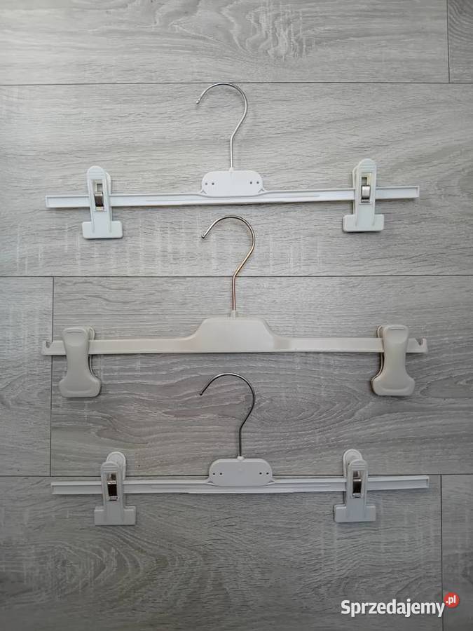 Wieszaki odzieżowe do spodni białe ECO WIESZAK