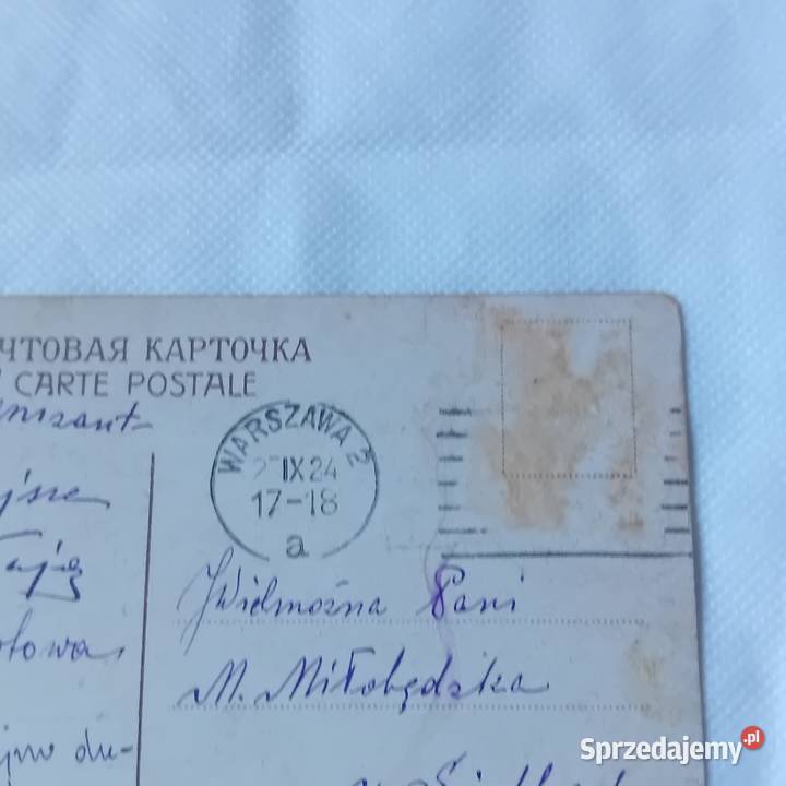 Pocztówka z łabędziami Polska 1924 r z obiegu Kolekcje Koźminek