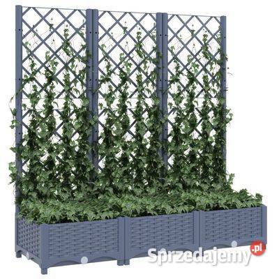 vidaXL Donica ogrodowa z kratką ciemnoszara mazowieckie Warszawa sprzedam