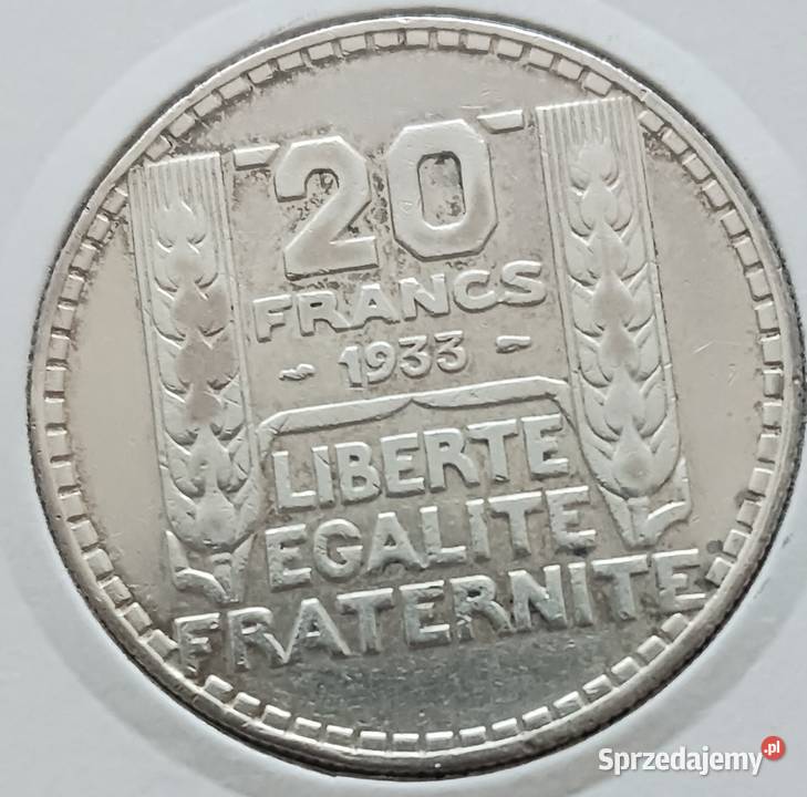 20 Franków Francja 1933 r Super stan Konin sprzedam