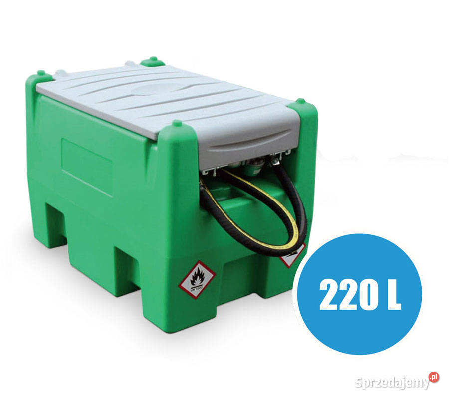 Zbiornik mobilny na benzyne 220L z pompą 12V do pełny VAT Wrocław sprzedam