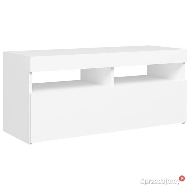 Szafka pod TV z oświetleniem LED biała 90x35x40 Warszawa